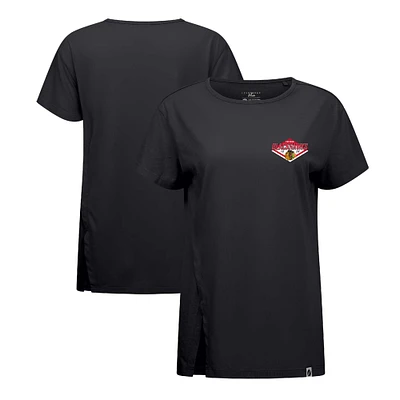 Women's Levelwear Black Chicago Blackhawks Influx Club Patch 2.0 T-Shirt