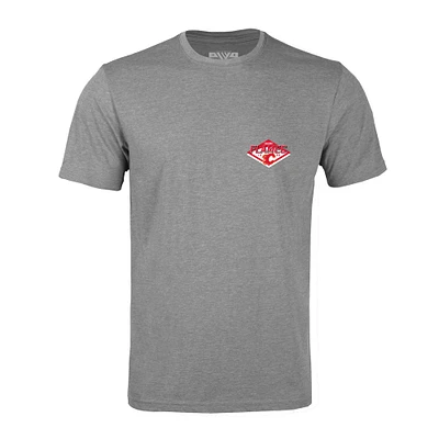 Men's Levelwear Heather Gray Calgary Flames Richmond Club Patch 2.0 T-Shirt
