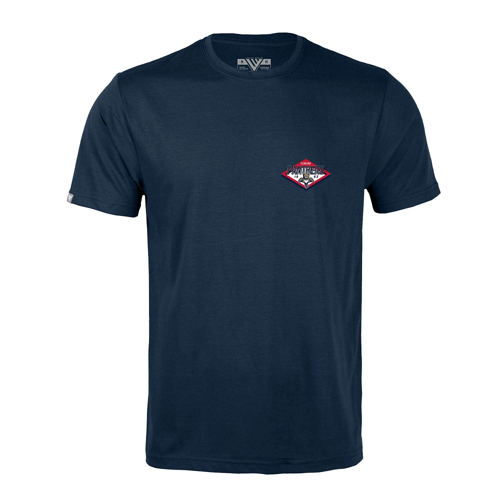 Men's Levelwear Navy Florida Panthers Richmond Club Patch 2.0 T-Shirt