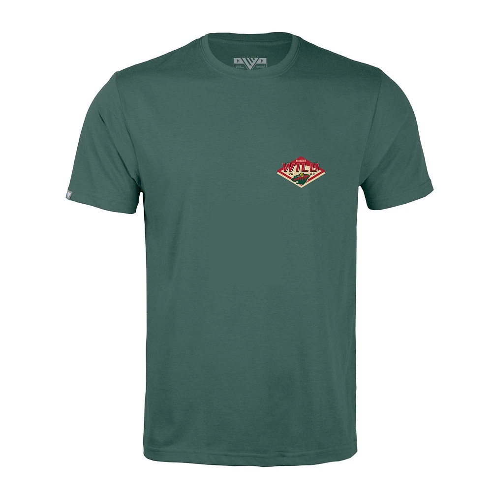 Men's Levelwear Green Minnesota Wild Richmond Club Patch 2.0 T-Shirt