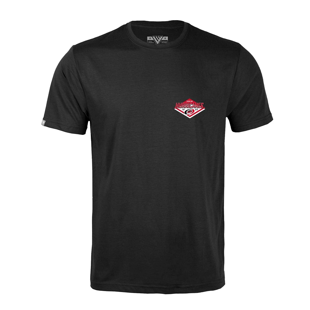 Men's Levelwear Black Carolina Hurricanes Richmond Club Patch 2.0 T-Shirt