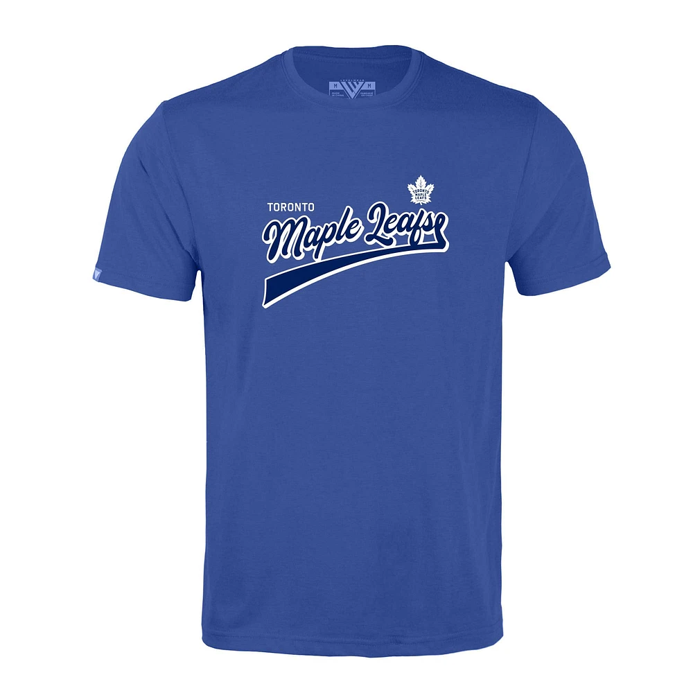 Men's Levelwear Blue Toronto Maple Leafs Richmond Retro Script T-Shirt