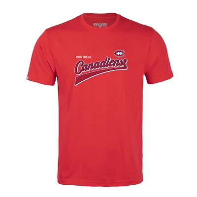 Men's Levelwear Red Montreal Canadiens Richmond Retro Script T-Shirt