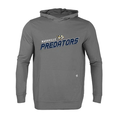 Men's Levelwear Gray Nashville Predators Relay Premier 2.0 Pullover Hoodie