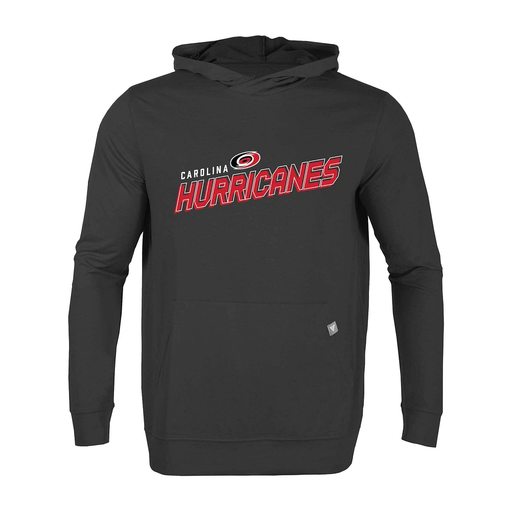 Men's Levelwear Black Carolina Hurricanes Relay Premier 2.0 Pullover Hoodie
