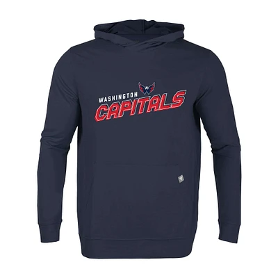 Men's Levelwear Navy Washington Capitals Relay Premier 2.0 Pullover Hoodie