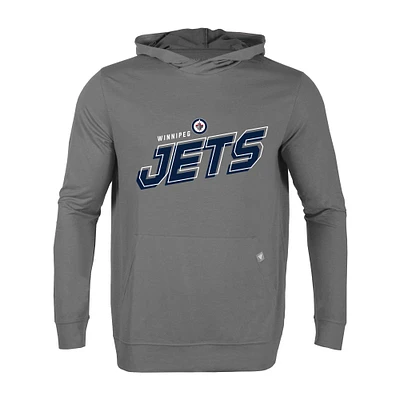 Men's Levelwear Gray Winnipeg Jets Relay Premier 2.0 Pullover Hoodie