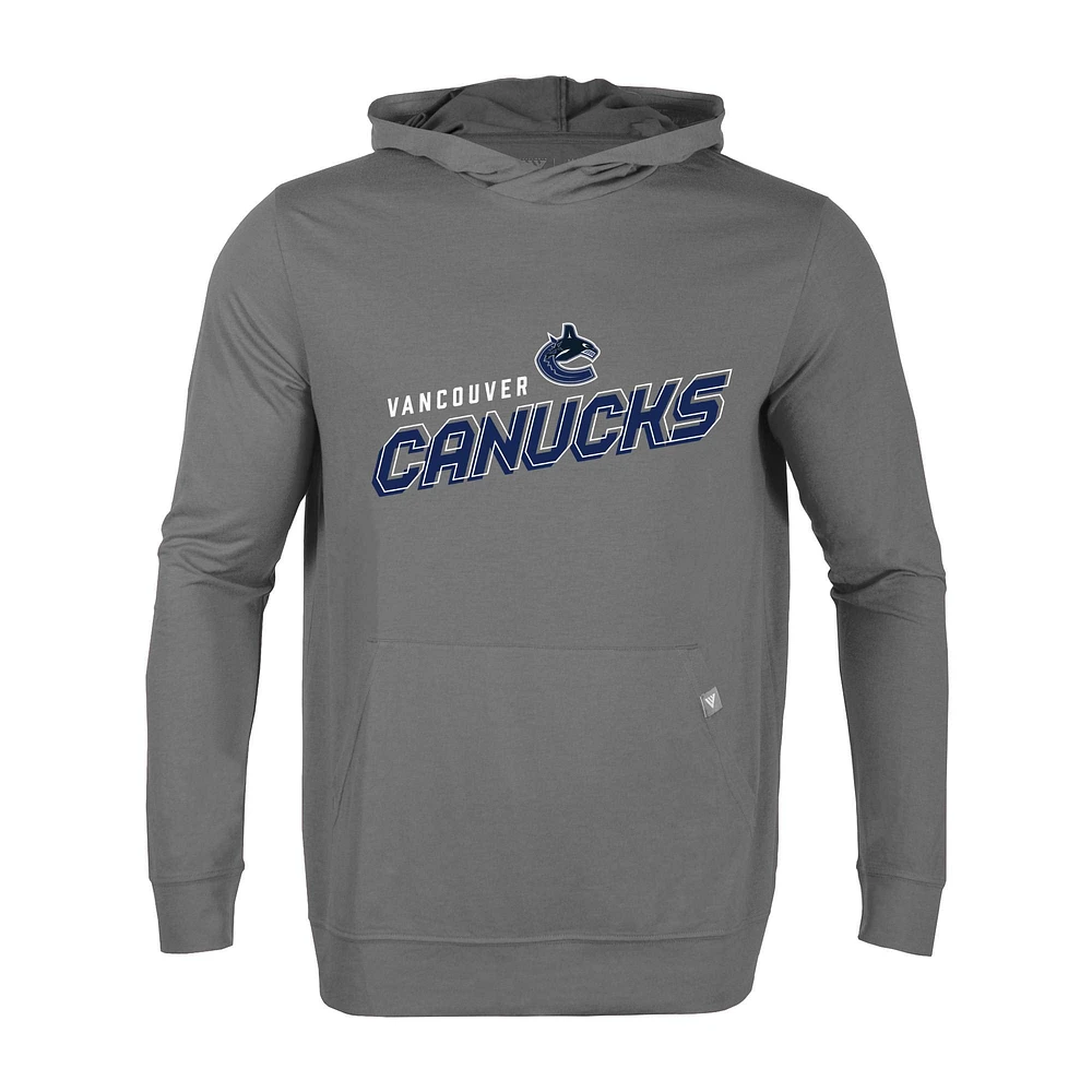 Men's Levelwear Gray Vancouver Canucks Relay Premier 2.0 Pullover Hoodie