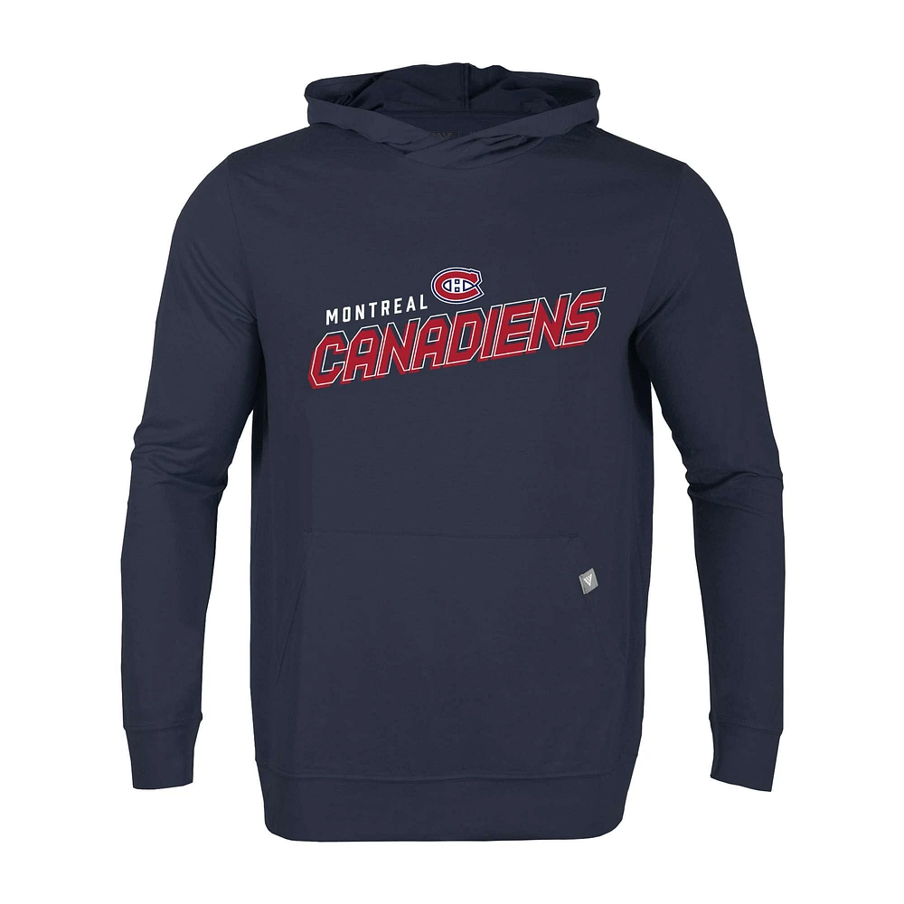 Men's Levelwear Navy Montreal Canadiens Relay Premier 2.0 Pullover Hoodie