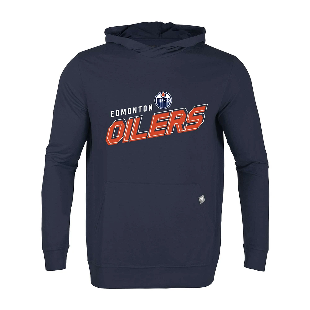 Men's Levelwear Navy Edmonton Oilers Relay Premier 2.0 Pullover Hoodie