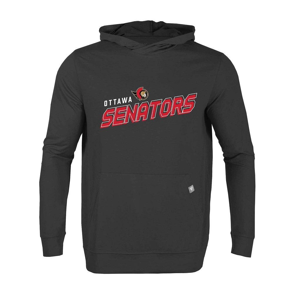 Men's Levelwear Black Ottawa Senators Relay Premier 2.0 Pullover Hoodie