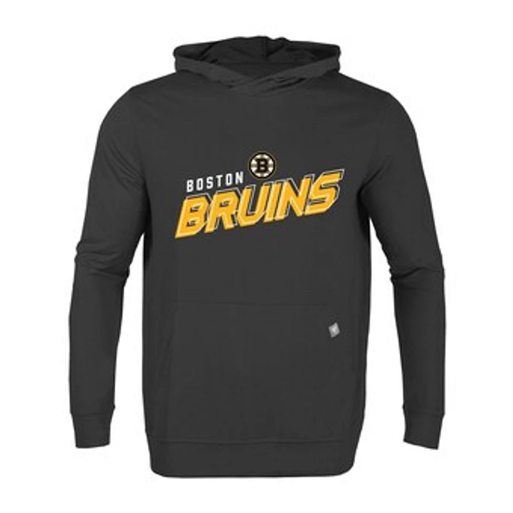 Men's Levelwear Black Boston Bruins Relay Premier 2.0 Pullover Hoodie