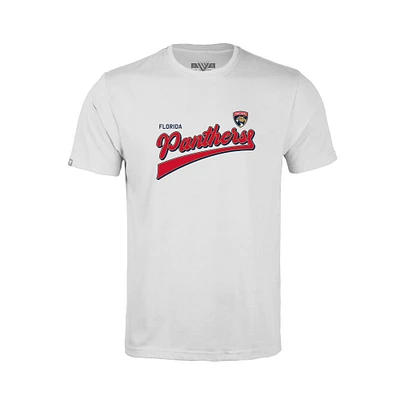 Youth Levelwear White Florida Panthers Little Richmond Retro Script T-Shirt