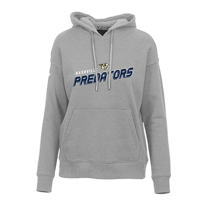 Women's Levelwear Gray Nashville Predators Adorn Premier 2.0 Fleece Pullover Hoodie