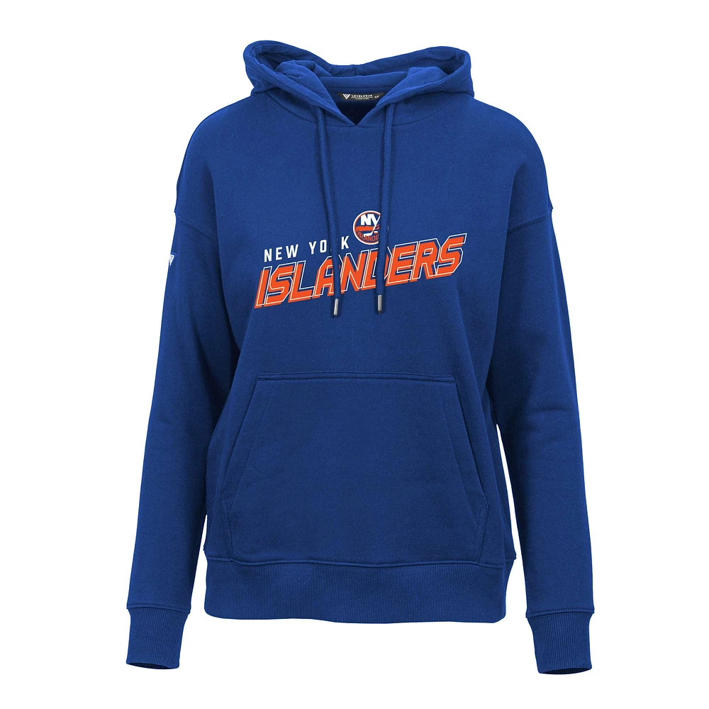Women's Levelwear Royal New York Islanders Adorn Premier 2.0 Fleece Pullover Hoodie