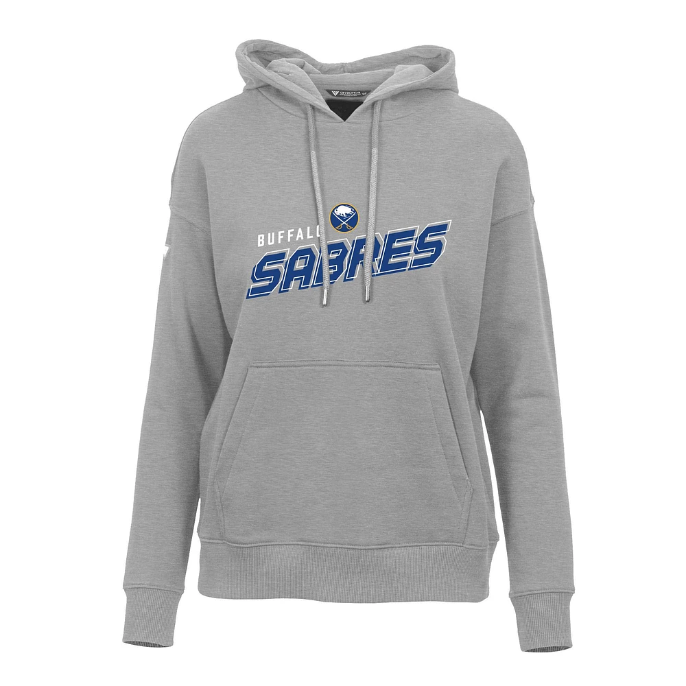 Women's Levelwear Gray Buffalo Sabres Adorn Premier 2.0 Fleece Pullover Hoodie
