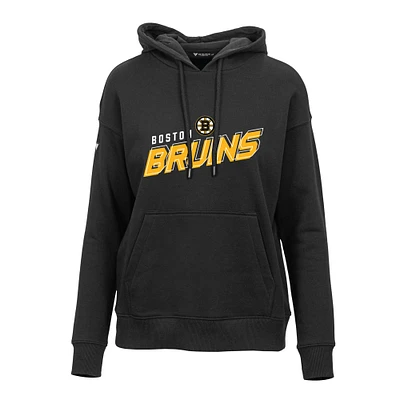 Women's Levelwear Black Boston Bruins Adorn Premier 2.0 Fleece Pullover Hoodie