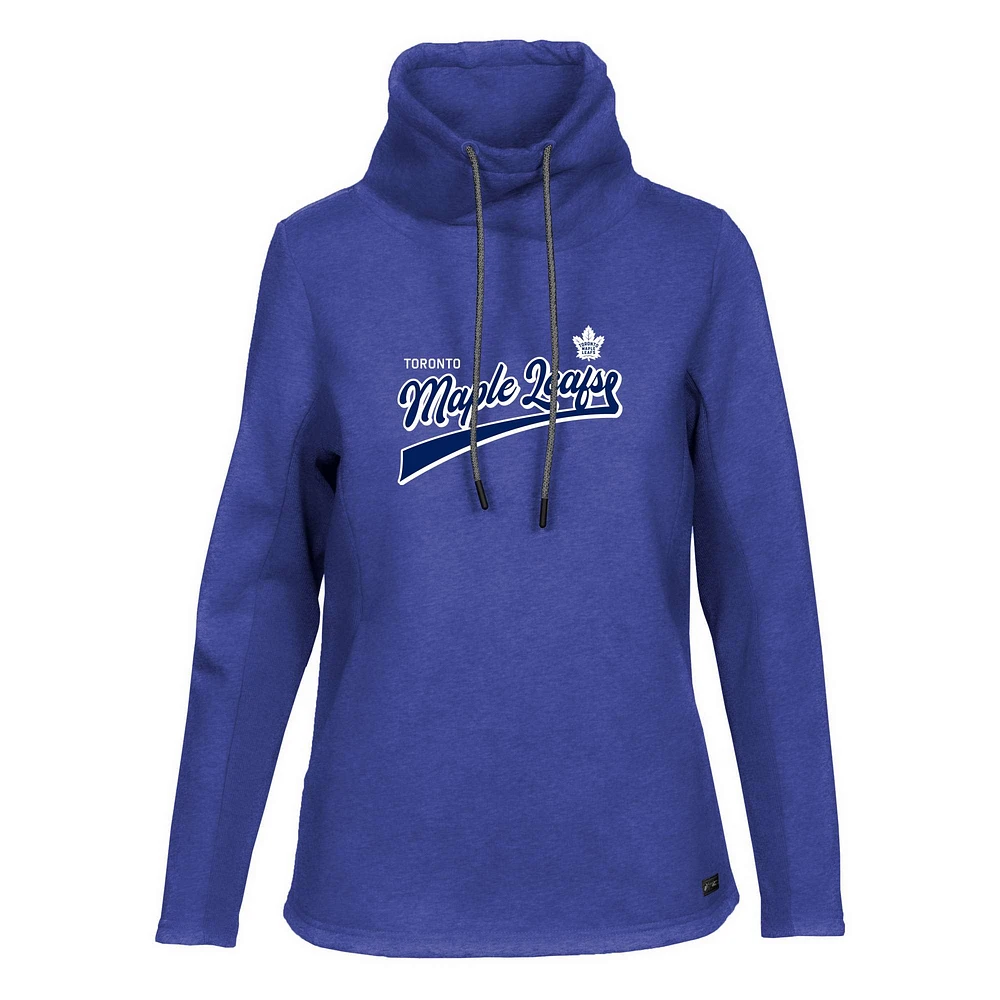 Women's Levelwear Blue Toronto Maple Leafs Loop Retro Script Pullover Top