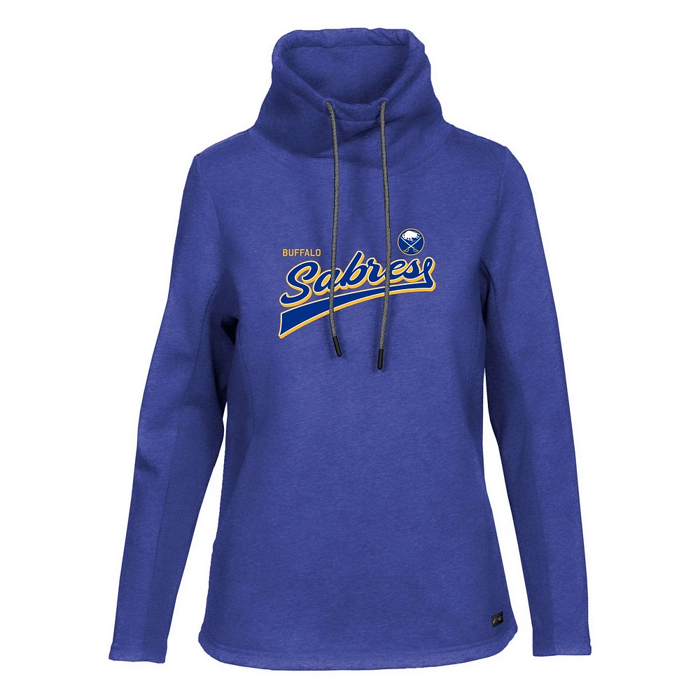 Women's Levelwear Royal Buffalo Sabres Loop Retro Script Pullover Top