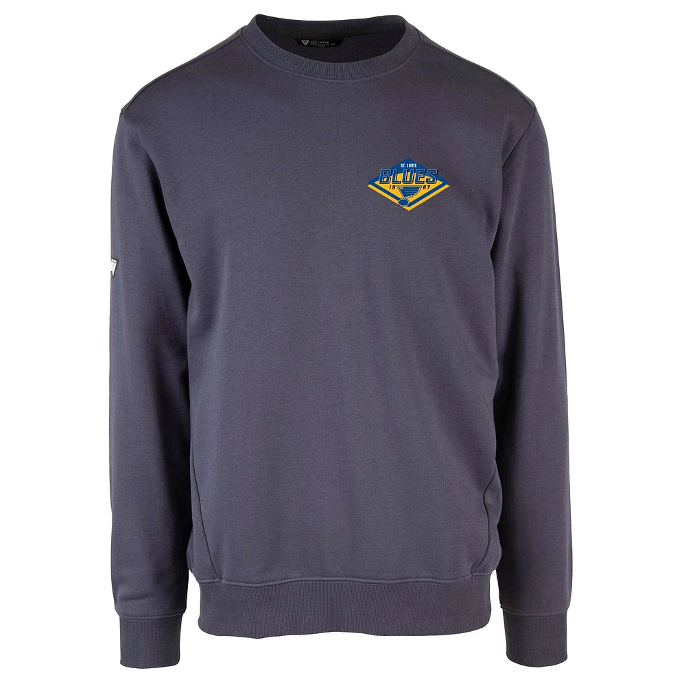 Men's Levelwear Navy St. Louis Blues Zane Club Patch 2.0 Pullover Sweatshirt