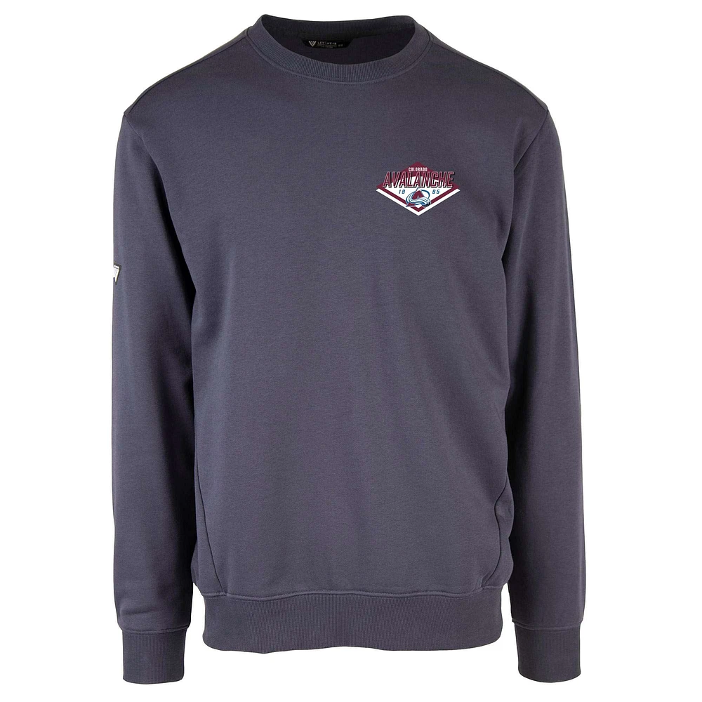 Men's Levelwear Navy Colorado Avalanche Zane Club Patch 2.0 Pullover Sweatshirt