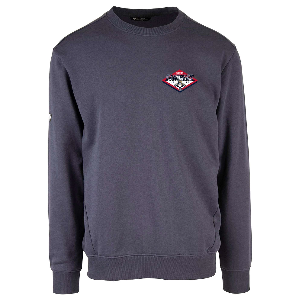 Men's Levelwear Navy Florida Panthers Zane Club Patch 2.0 Pullover Sweatshirt