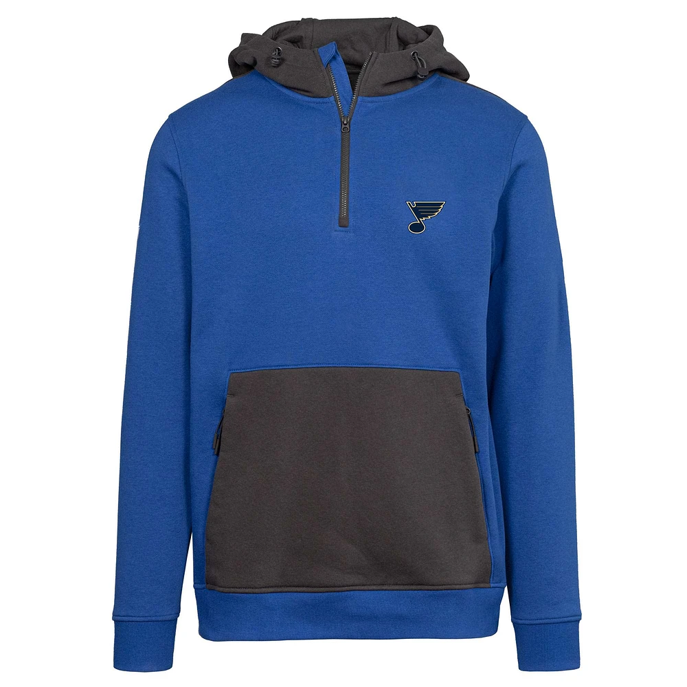 Men's Levelwear Blue St. Louis Blues Chicane Insignia Core Half-Zip Pullover Hoodie