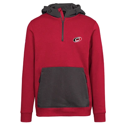 Men's Levelwear Red Carolina Hurricanes Chicane Insignia Core Half-Zip Pullover Hoodie