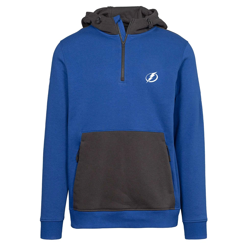 Men's Levelwear Blue Tampa Bay Lightning Chicane Insignia Core Half-Zip Pullover Hoodie