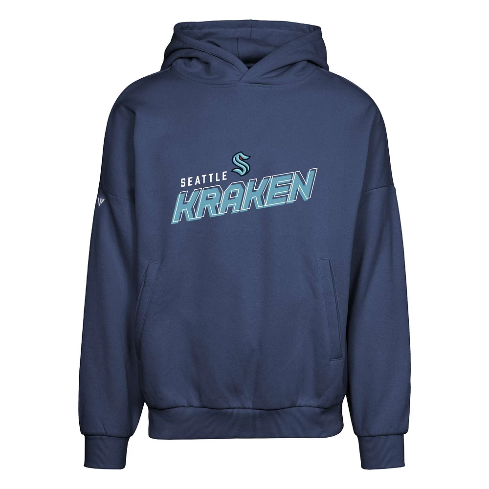 Men's Levelwear Deep Sea Blue Seattle Kraken Contact Premier 2.0 Pullover Hoodie