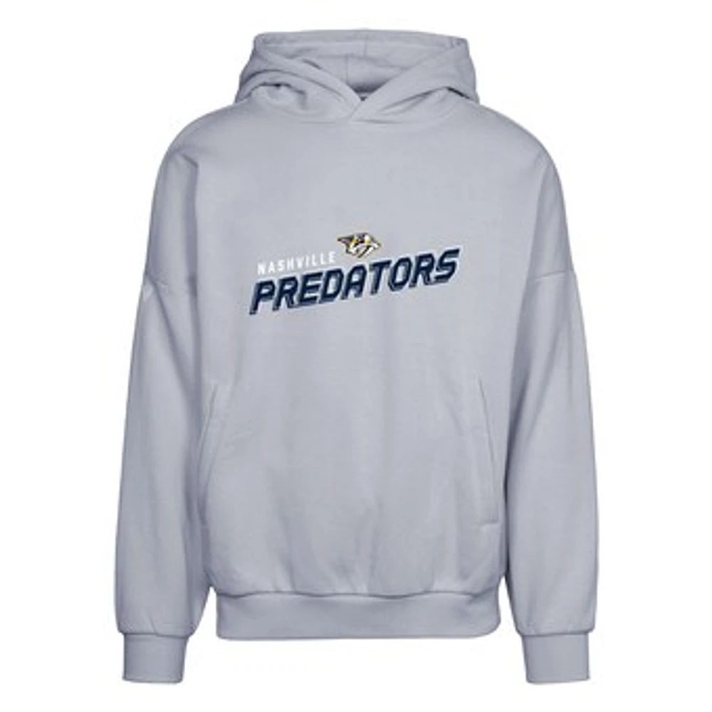 Men's Levelwear Gray Nashville Predators Contact Premier 2.0 Pullover Hoodie