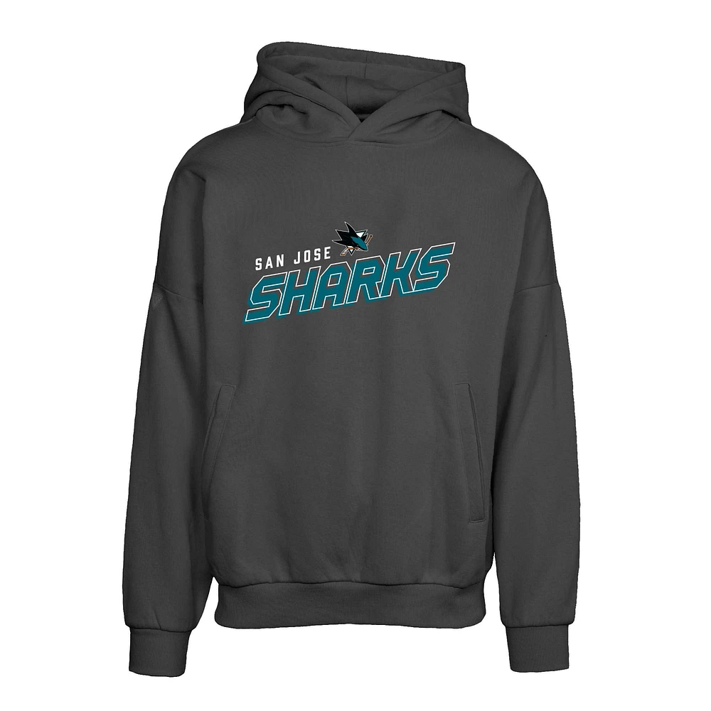 Men's Levelwear Black San Jose Sharks Contact Premier 2.0 Pullover Hoodie
