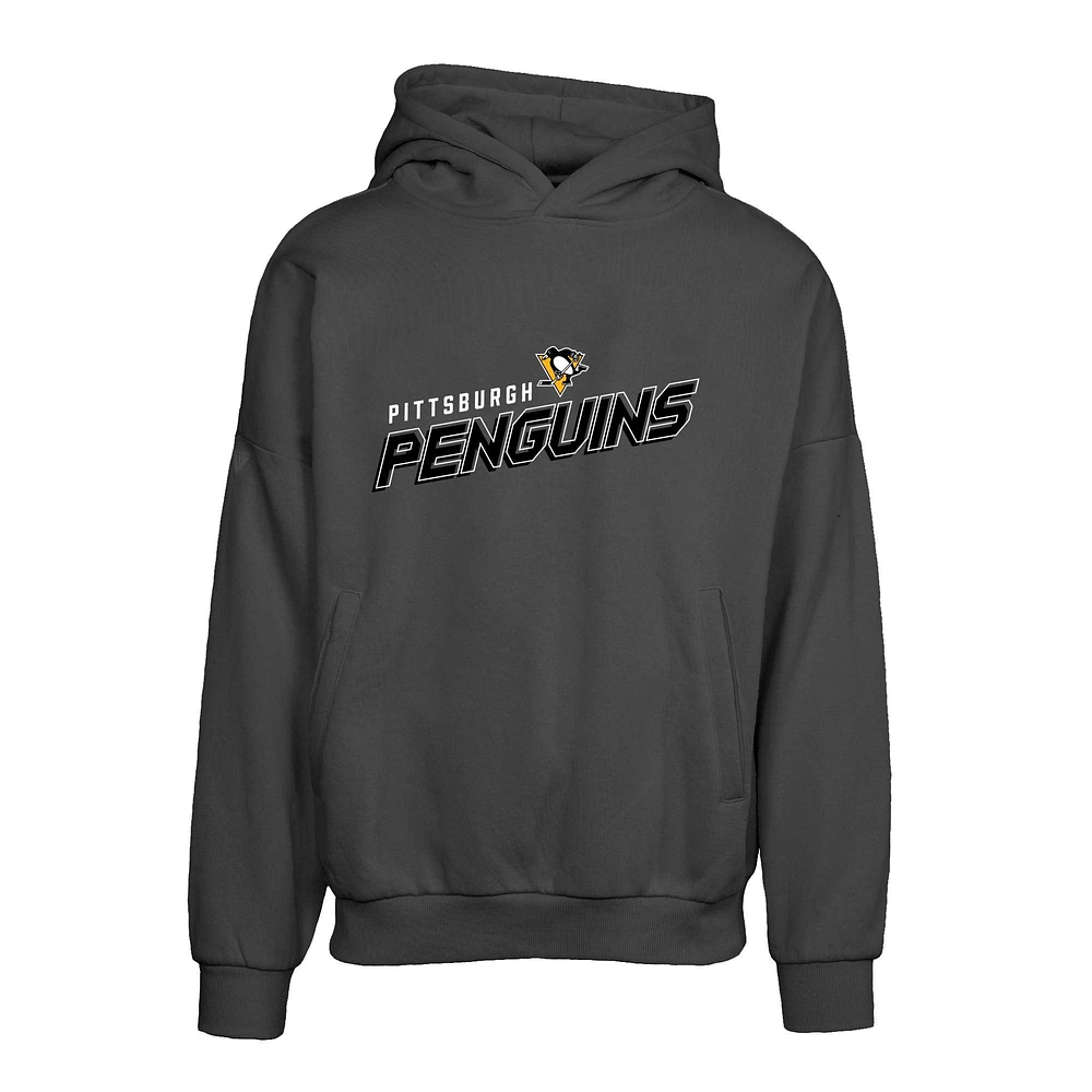 Men's Levelwear Black Pittsburgh Penguins Contact Premier 2.0 Pullover Hoodie