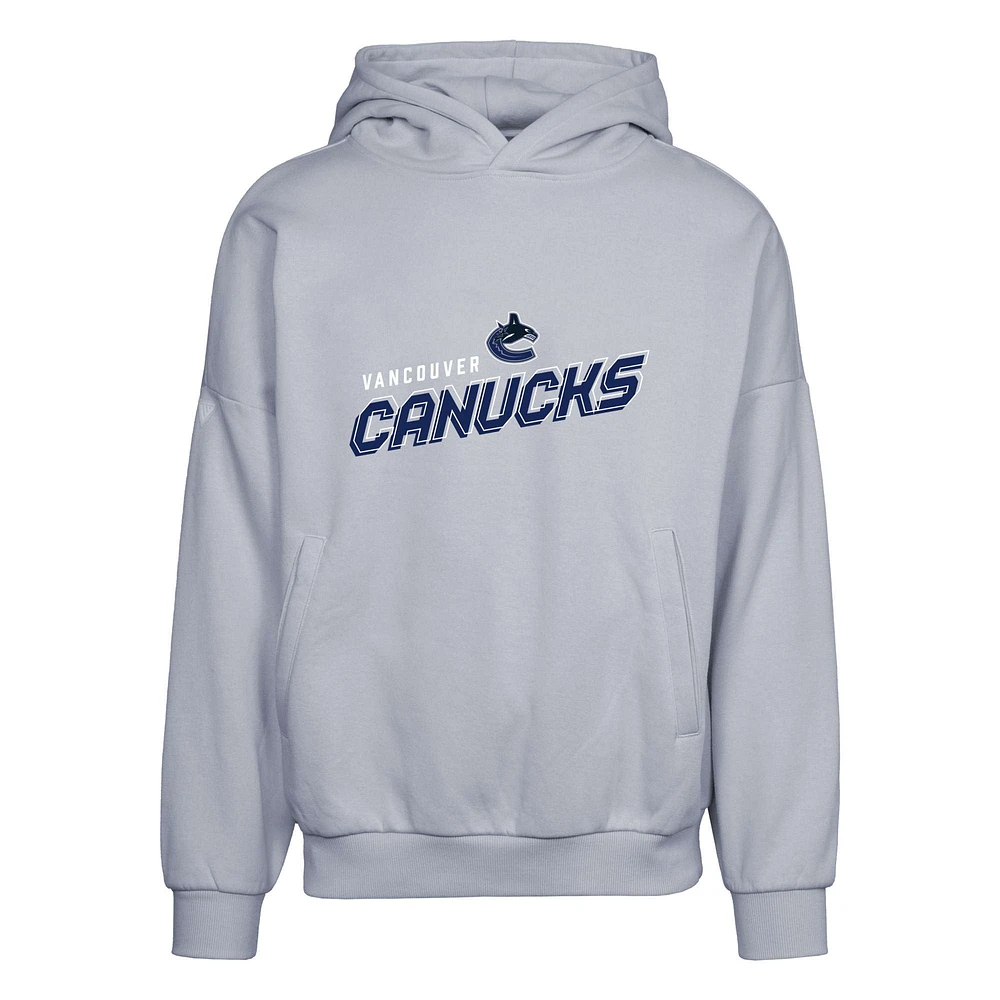 Men's Levelwear Gray Vancouver Canucks Contact Premier 2.0 Pullover Hoodie