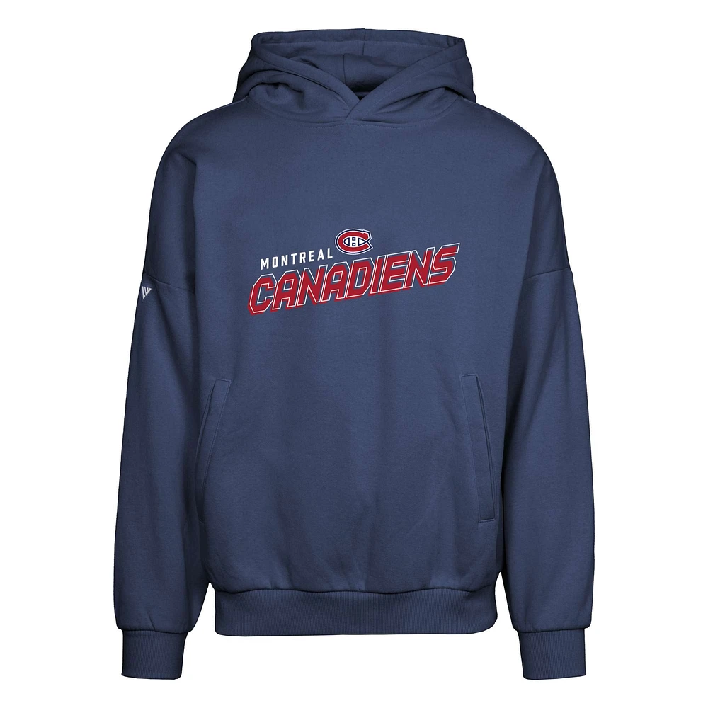 Men's Levelwear Navy Montreal Canadiens Contact Premier 2.0 Pullover Hoodie