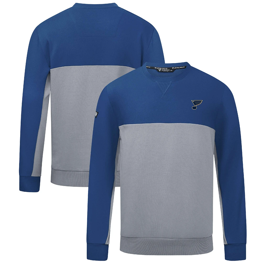 Men's Levelwear Blue/Gray St. Louis Blues Legacy Insignia Core Sweatshirt