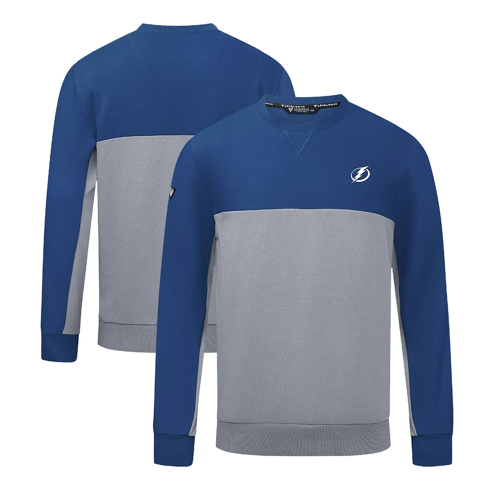 Men's Levelwear Blue/Gray Tampa Bay Lightning Legacy Insignia Core Sweatshirt