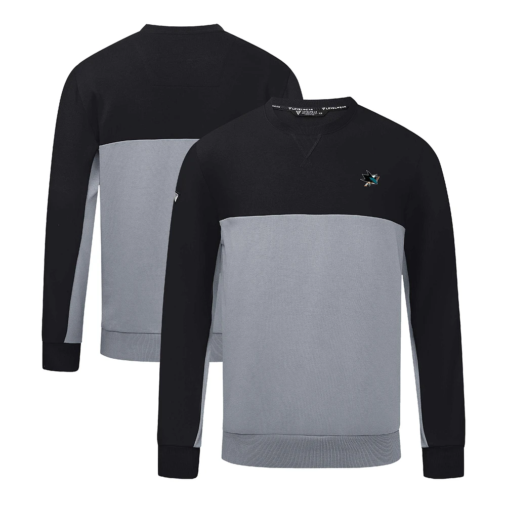 Men's Levelwear Black/Gray San Jose Sharks Legacy Insignia Core Sweatshirt