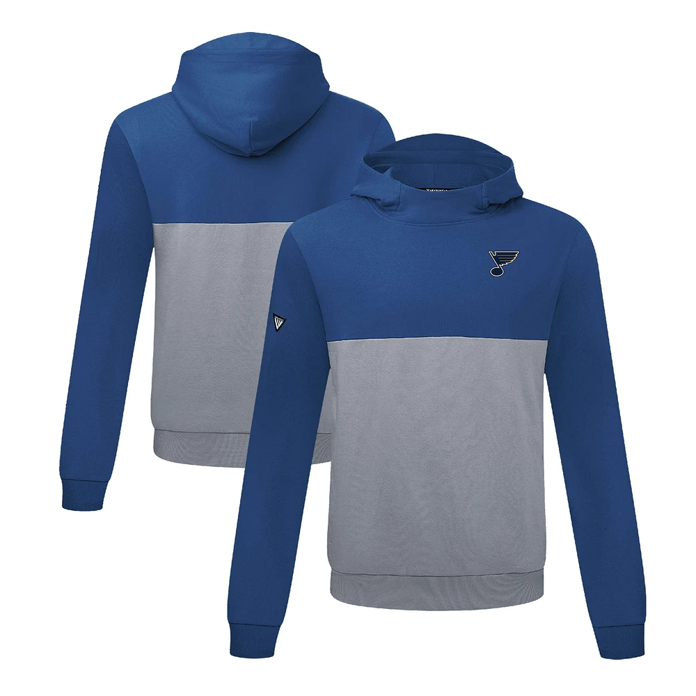 Men's Levelwear Blue/Gray St. Louis Blues Bracket Insignia Core Pullover Hoodie