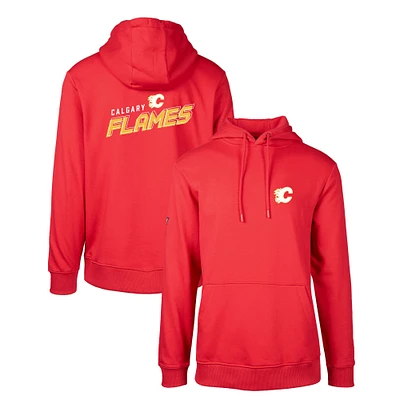 Men's Levelwear Red Calgary Flames Podium Insignia Core Pullover Hoodie