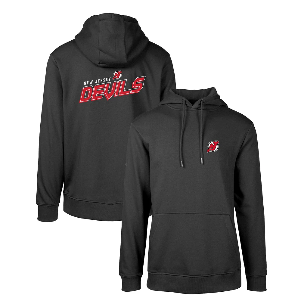 Men's Levelwear Black New Jersey Devils Podium Insignia Core Pullover Hoodie
