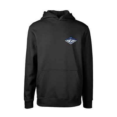 Youth Levelwear Black Tampa Bay Lightning Podium Club Patch 2.0 Fleece Pullover Hoodie