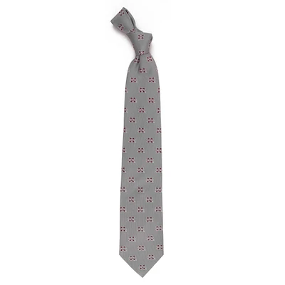 Men's Gray Mississippi State Bulldogs Echo Woven Silk Tie