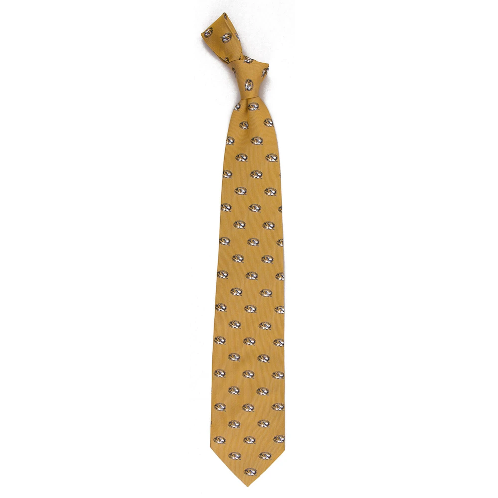 Men's Gold Missouri Tigers Echo Woven Silk Tie