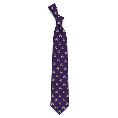 Men's Purple ECU Pirates Echo Woven Silk Tie