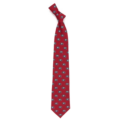 Men's Red Georgia Bulldogs Echo Woven Silk Tie