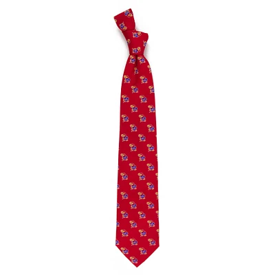 Men's Red Kansas Jayhawks Echo Woven Silk Tie