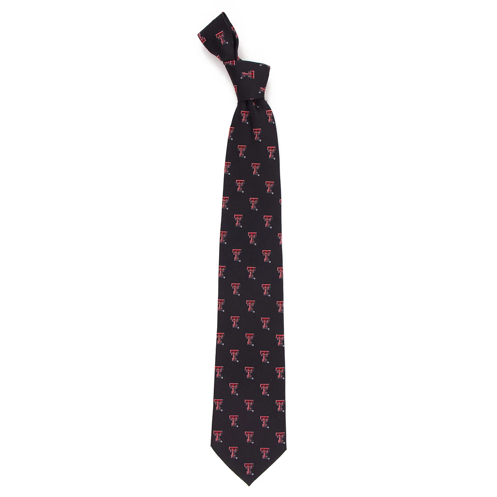 Men's Black Texas Tech Red Raiders Echo Woven Silk Tie