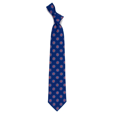 Men's Royal Chicago Cubs Echo Woven Silk Tie