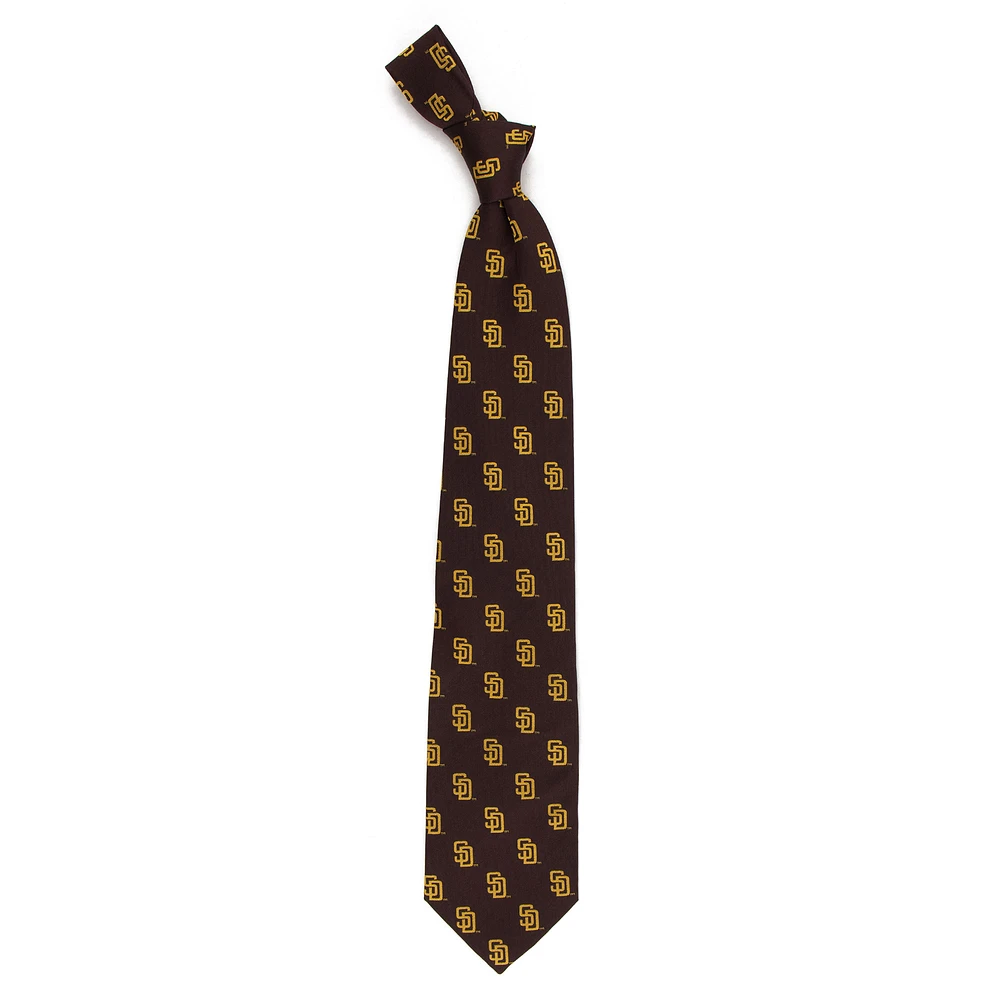 Men's Brown San Diego Padres Echo Woven Silk Tie